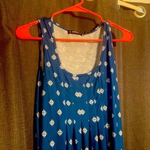 Blue and white SHEIN dress size medium with tags